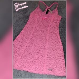 Victoria's Secret 2012 NWT Pink Lace Coquette Lingerie Slip Dress Size Small